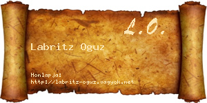 Labritz Oguz névjegykártya